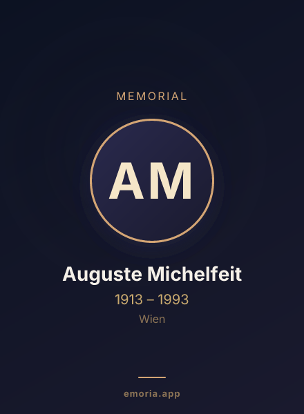 Memorial portrait of Auguste Michelfeit