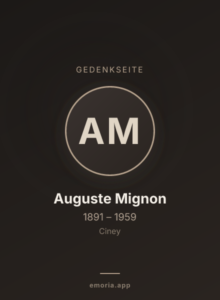 Gedenkportrait von Auguste Mignon