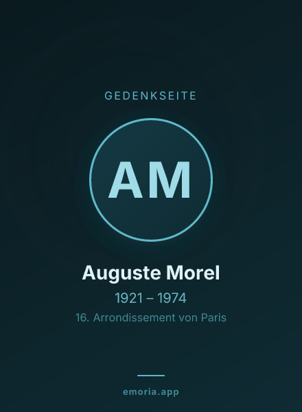 Gedenkportrait von Auguste Morel