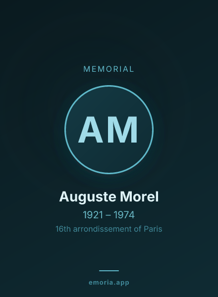 Memorial portrait of Auguste Morel