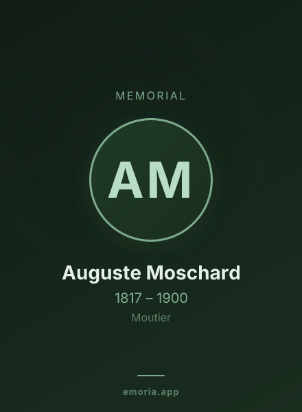 Memorial portrait of Auguste Moschard