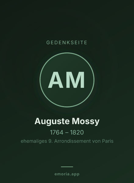 Gedenkportrait von Auguste Mossy
