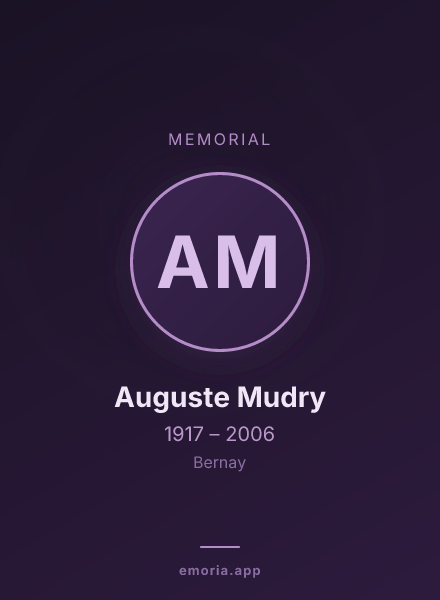 Memorial portrait of Auguste Mudry