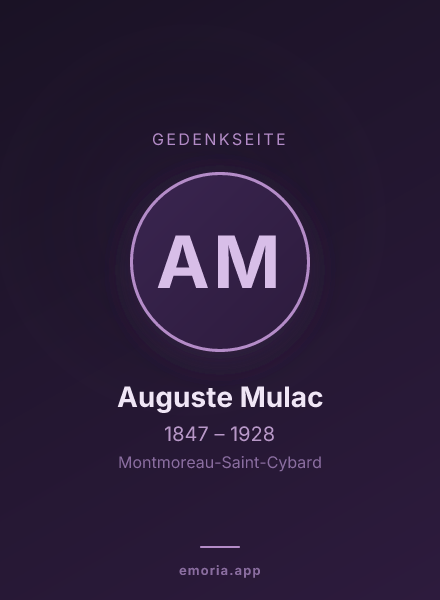 Gedenkportrait von Auguste Mulac