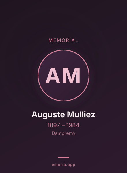Memorial portrait of Auguste Mulliez