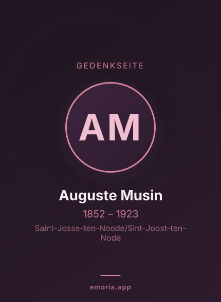 Gedenkportrait von Auguste Musin