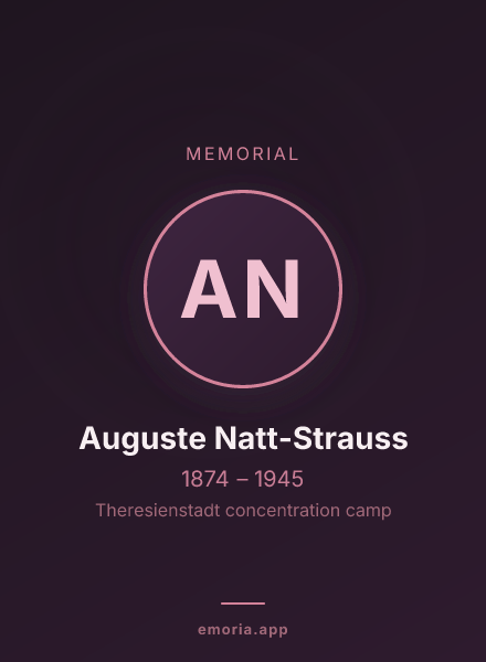 Memorial portrait of Auguste Natt-Strauss