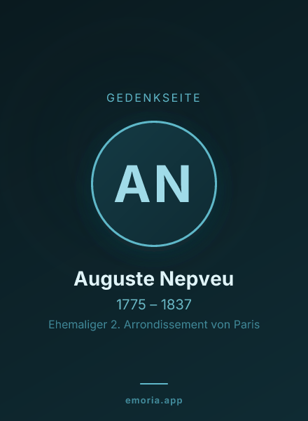 Gedenkportrait von Auguste Nepveu