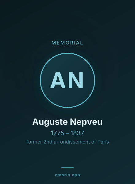 Memorial portrait of Auguste Nepveu
