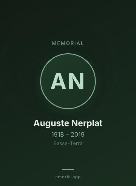 Memorial portrait of Auguste Nerplat