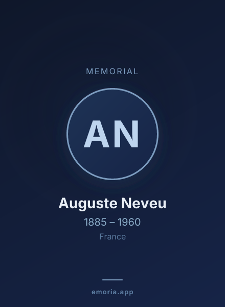 Memorial portrait of Auguste Neveu
