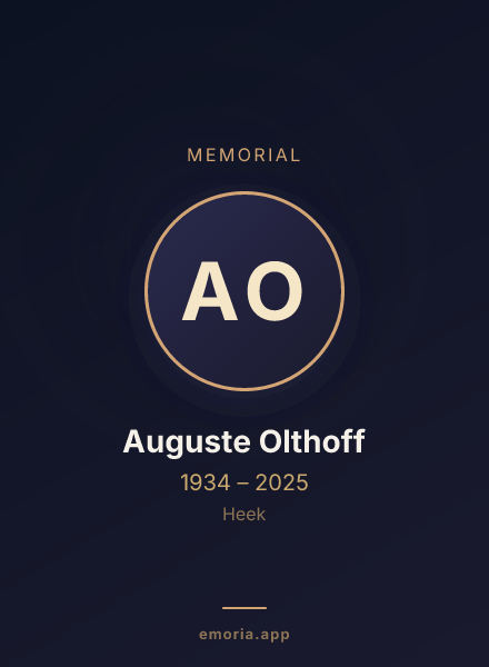 Memorial portrait of Auguste Olthoff