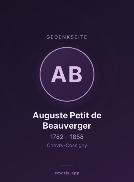 Gedenkportrait von Auguste Petit de Beauverger