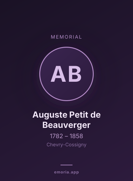Memorial portrait of Auguste Petit de Beauverger