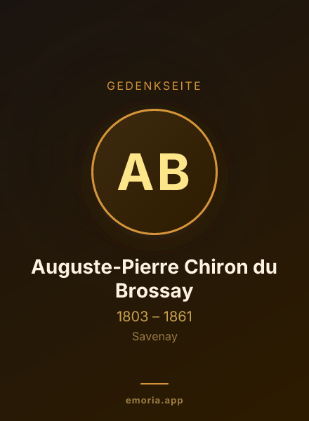 Gedenkportrait von Auguste-Pierre Chiron du Brossay