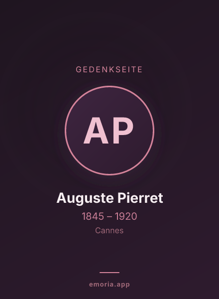 Gedenkportrait von Auguste Pierret