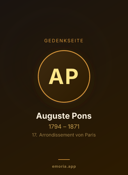 Gedenkportrait von Auguste Pons
