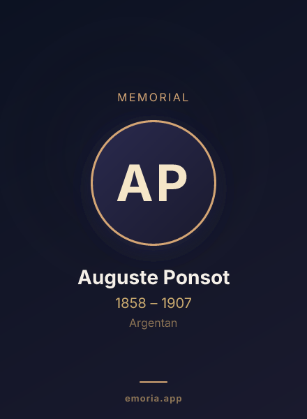 Memorial portrait of Auguste Ponsot