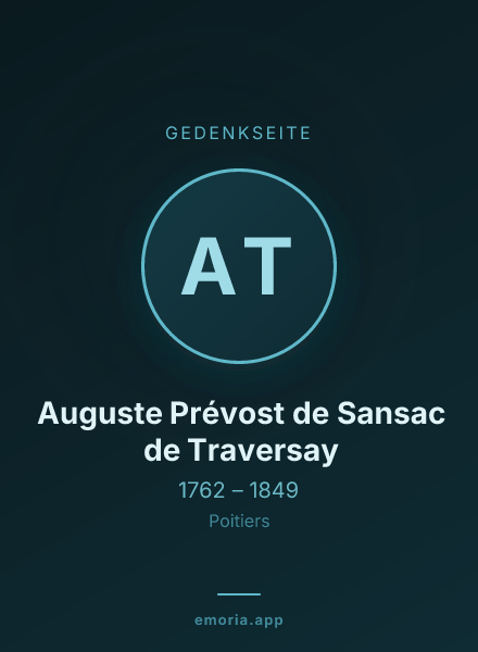 Gedenkportrait von Auguste Prévost de Sansac de Traversay