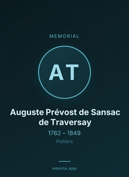 Memorial portrait of Auguste Prévost de Sansac de Traversay