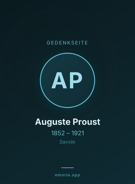 Gedenkportrait von Auguste Proust