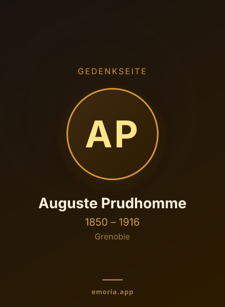 Gedenkportrait von Auguste Prudhomme