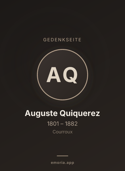 Gedenkportrait von Auguste Quiquerez