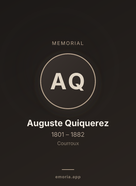 Memorial portrait of Auguste Quiquerez