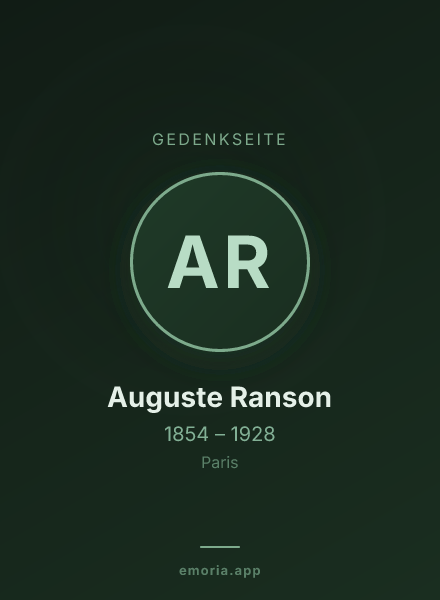 Gedenkportrait von Auguste Ranson
