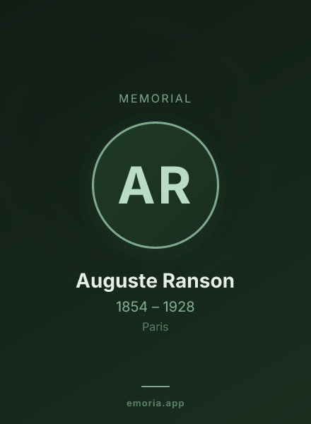 Memorial portrait of Auguste Ranson