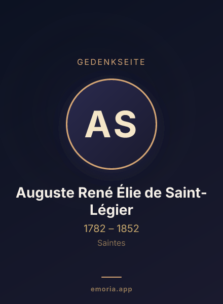 Gedenkportrait von Auguste René Élie de Saint-Légier