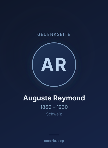 Gedenkportrait von Auguste Reymond