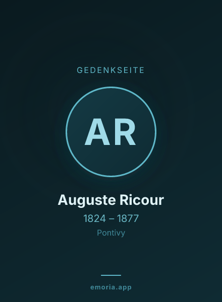 Gedenkportrait von Auguste Ricour
