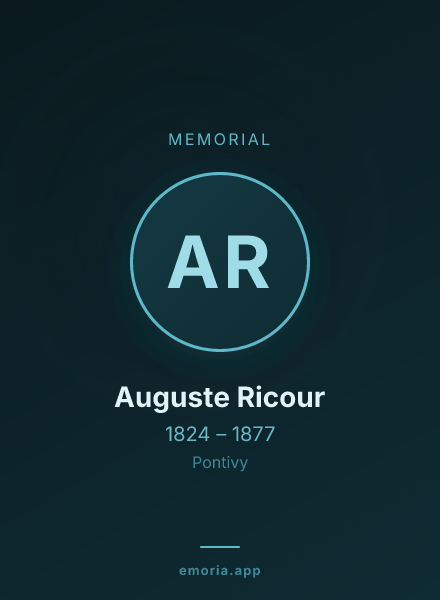 Memorial portrait of Auguste Ricour