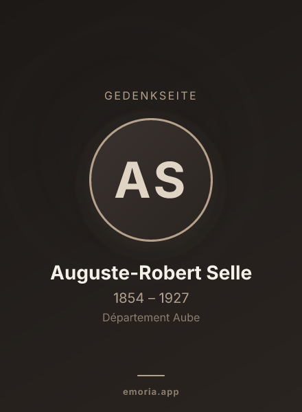 Gedenkportrait von Auguste-Robert Selle