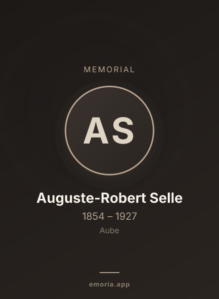 Memorial portrait of Auguste-Robert Selle