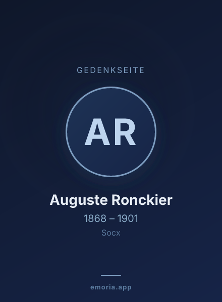 Gedenkportrait von Auguste Ronckier