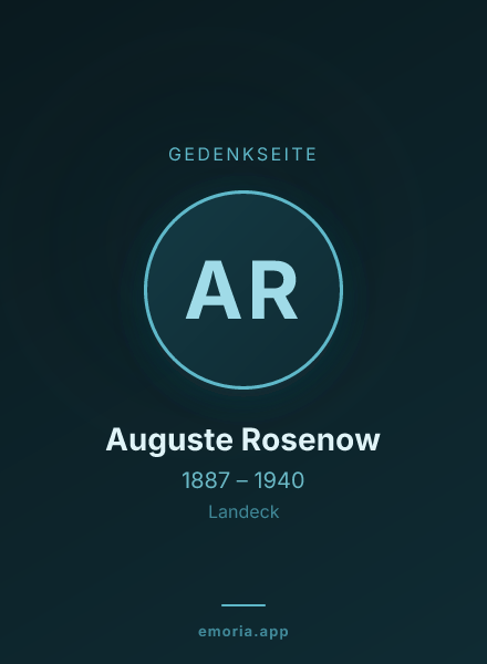 Gedenkportrait von Auguste Rosenow
