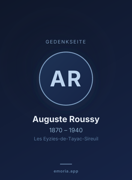 Gedenkportrait von Auguste Roussy