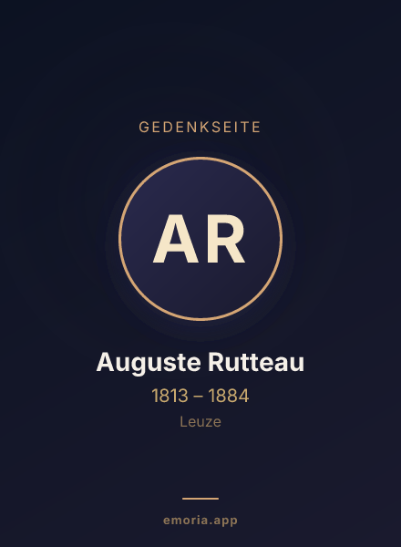 Gedenkportrait von Auguste Rutteau