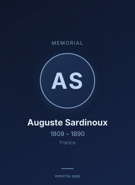 Memorial portrait of Auguste Sardinoux