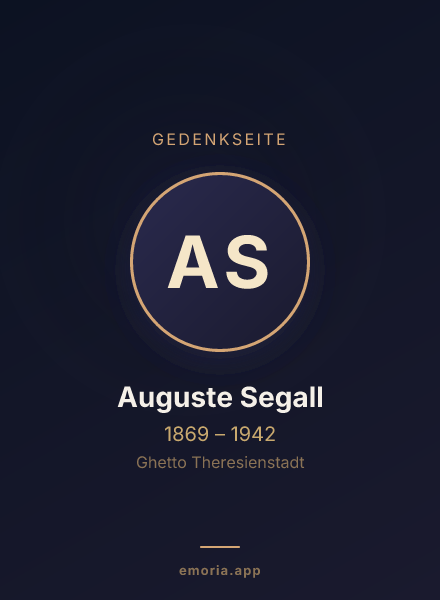 Gedenkportrait von Auguste Segall