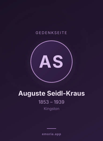 Gedenkportrait von Auguste Seidl-Kraus