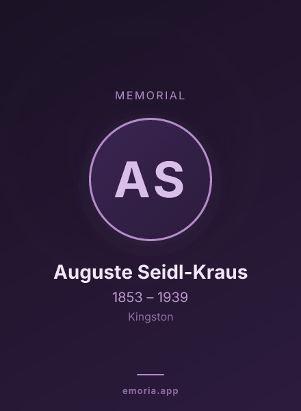 Memorial portrait of Auguste Seidl-Kraus