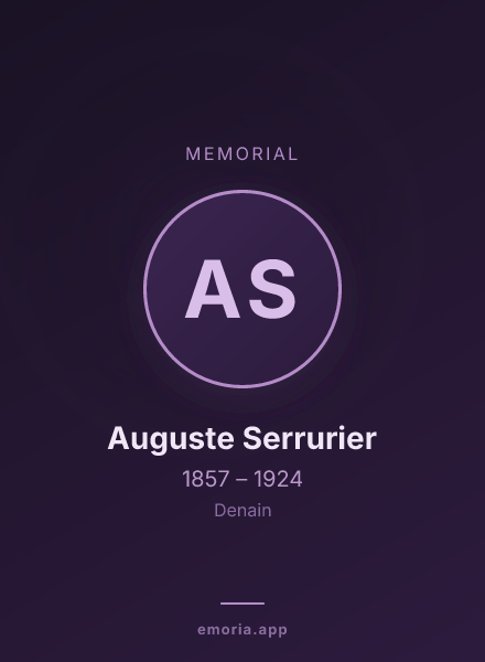 Memorial portrait of Auguste Serrurier