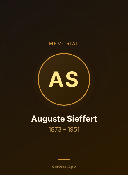 Memorial portrait of Auguste Sieffert