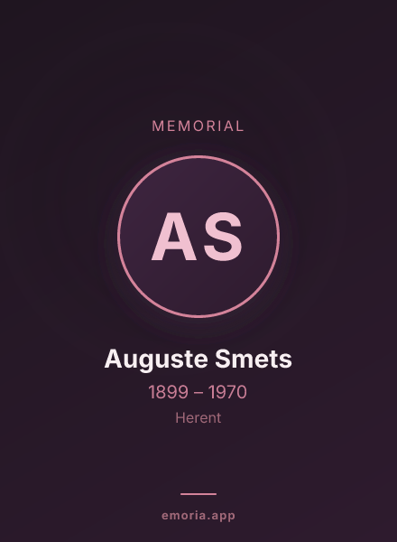 Memorial portrait of Auguste Smets