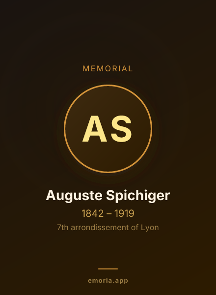 Memorial portrait of Auguste Spichiger