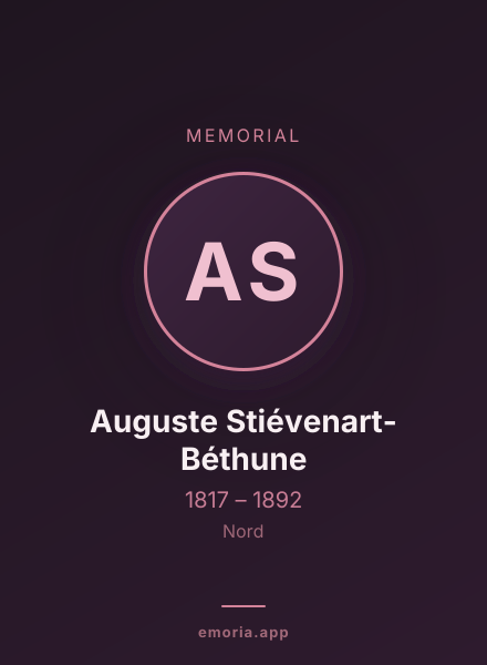 Memorial portrait of Auguste Stiévenart-Béthune