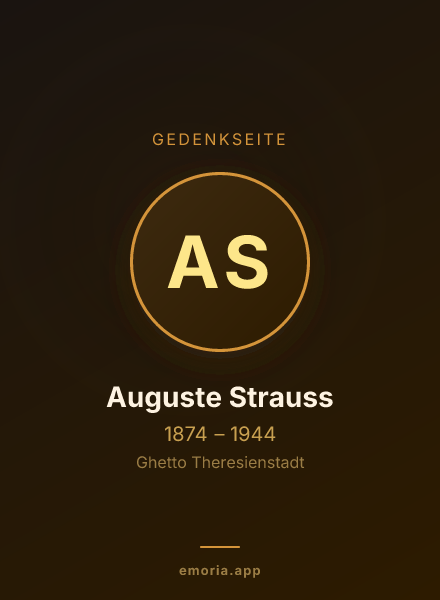 Gedenkportrait von Auguste Strauss